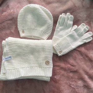 Calvin Klein Hat, Scarf and Glove Set